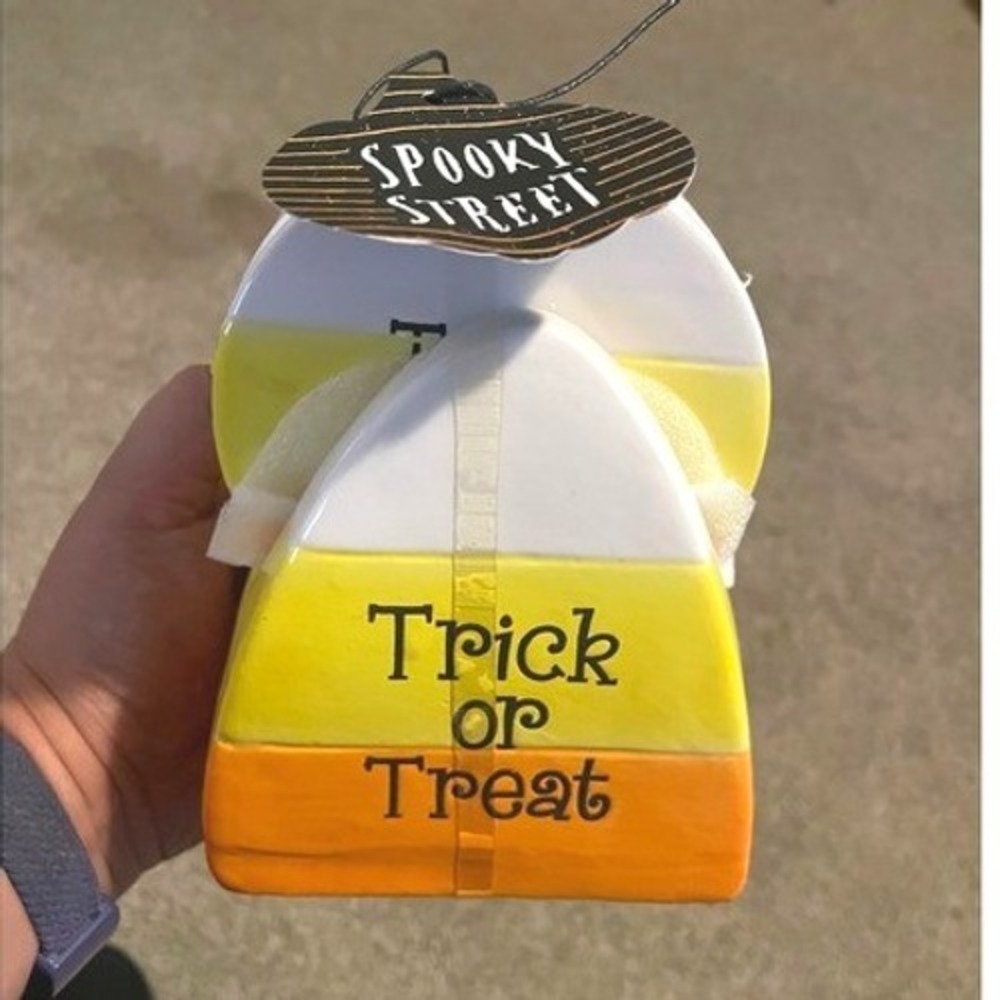 Home Essentials Spooky Sweets Candy Corn Coasters & Caddy Halloween Quirky Fun